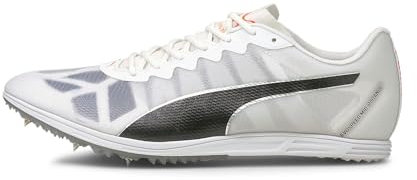PUMA Evospeed Mid-Distance, Zapatillas de Atletismo Hombre, Multicolor White Black-Lava Blast, 46.5 EU