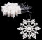 Christmas Concepts® Pack of 12-10cm Glitter Snowflake Hanging Decorations - Christmas Decorations