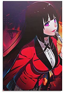 Wanddekoration Jabami Yumeko Anime Girl Leinwand Poster Schlafzimmer Büro Zimmer Dekor Geschenk Dekor Druck Bild Gemälde für Wohnzimmer Schlafzimmer Dekoration 20 x 30 cm