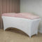 Untitled Wave Matratze (Curved Topper) mit Memory Foam 180x60 für Kosmetikliege, Massageliege, mit Bezug aus Velours | für Wimpernverlängerungen, PMU - Flamingo