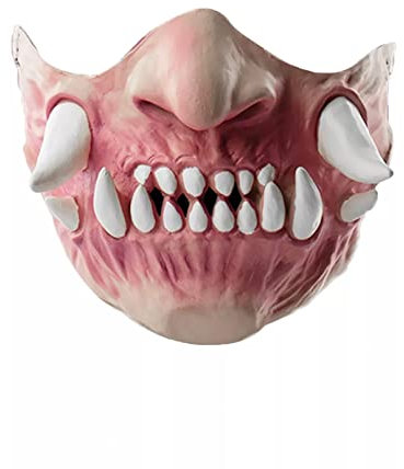 BAJIE Halloween Maske Halloween Cosplay Maske Unisex 3D Kreative Horror Druck Outdoor Maske Baumwolle Waschbar Wiederverwendbare Gesichtsmaske Verstellbare Ohrbügel