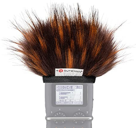 Gutmann Mikrofon Windschutz Fell für Zoom H5 FIRE Handgefertigt in Deutschland