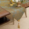 TOPLUXE Runner da Tavola in Tessuto Damascato, Decorazione per Tavolo da Pranzo/ Cucina/ Ristorante/ Banchetto/ Festa (33x228cm, Azzurro)