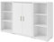 Stella Trading Office LINE Aktenregal in Weiß-Breites Standregal mit 2 Türen und 6 offenen Fächern-Modernes Büromöbel Komplettset, Holzwerkstoff, 184 x 114 x 35 cm