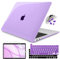 Teryeefi Compatible with MacBook Pro 13 inch Case 22016-2022 Release Model A2338 M1 M2A2251 A2289 A2159 A1989 A1706, Plastic Hard Shell with Keyboard Cover for MacBook Pro 13 Touch Bar, Crystal Purple