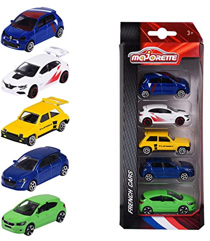 Majorette - Set 5 Pièces - Voitures Miniatures en Métal - Echelle 1/64ème - 212053166SM1