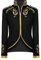 FYMNSI Herren Prinz Kost?m Blazer Gothic Steampunk Frack Mantel M?nner Smoking Festlich Anzug Mittelalter Viktorianischen Retro Jacke Uniform Karneval Fasching Halloween Party Cosplay Schwarz L