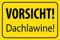 mrdeco Metall Schild 20x30cm gewölbt Vorsicht Dachlawine Warnschild Deko Blechschild Tin Sign