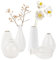 NBEADS 6 Stück Mini Keramik Blumenvase, 6 Styles Rustikale Deko Vase Moderne Bauernhaus-Dekoration Weiße Schlichte Kleine Vasen Für Blumen Kleine Pflanzen Florale Esszimmer Dekoration, 43~65x70~100 mm
