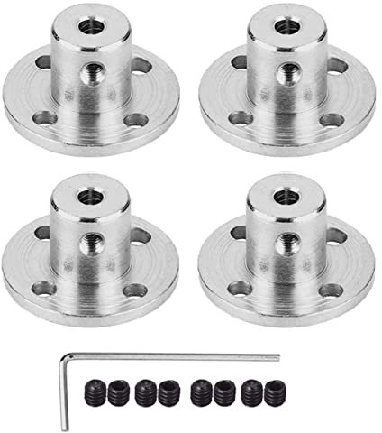 winwill 4Pcs 2mm Flange Coupling Connector, Rigid Guide Model Coupler Accessory, Shaft Axis Fittings for DIY RC Model Motors