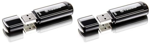 Transcend 128GB JetFlash 700 USB 3.1 Gen 1 USB Stick TS128GJF700, Schwarz (Packung mit 2)