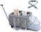 MR.BLACAT Katzen Trolley für 2 Katzen – Transportboxen Katze mit Rollen für Zwei Tiere - Transporttasche mit Rollen & Abnehmbarem Untergestell, Ideal für Reisen, Tierarzt & Camping (55x44x33cm)