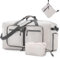Vomgomfom 65L Faltbare Reisetasche, Große Sporttasche mit extra Kulturbeutel, Unisex, Beige