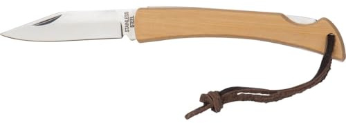 Taschenmesser mit Bambusschalen und Aufhängeschlaufe