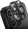 LXEEOLX [3 Pièces Protection Objectif Caméra Arrière pour iPhone 15 et iPhone 15 Plus, Monobloc Protege en Verre Trempé 9H Objectif Caméra (Noir)