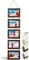 NEOWS Cadre Photo Multiple avec Corde pour Suspendre au Mur - Lot de Cadres Décoratifs pour Accrochage Mural Vertical - Porte Portrait Pele Mele - Photos 10x15 (Bois Vieilli, 5 Photos Horizontal)