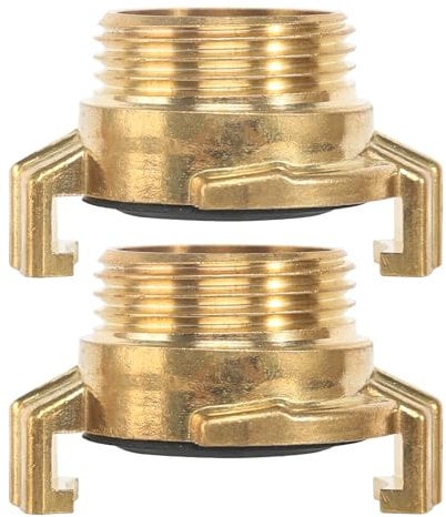 Messing Schnellkupplungen, 2 Stück 1 Zoll Schlauchanschluss, Messing Gartenschlauchanschluss Messing Schnellkupplung Aussengewinde für Gartenschlauch Verbinder Steckkupplung