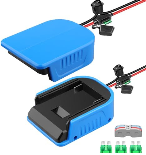 TPDL 2 Stück Power Wheel Akku Adapter für Bosch 18V GBA Akku mit 14 AWG Drähten-Kabel, Power-Converter für DIY RC Spielzeug Aufsteigen kompatibel mit Bosch Professional 18V ProCORE GBA Akku