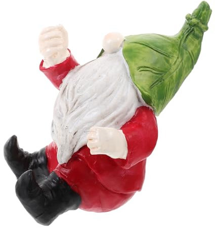 CAXUSD Dekorative Zwergenstatue Aus Kunstharz Rustikaler Kletter-hängedekoration Für Garten Und Balkon