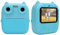 Kinder-Digitaldruckkamera, HD-Pixel-Doppelobjektiv-Cartoon-Wiedergabe-Selfie-Videokamera 2,8-Zoll-Bildschirm, Kamera für Kinder mit Drucken von Fotopapier (Himmelblau)