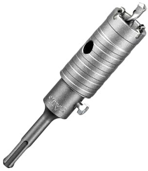 SALI Bohrkrone 35mm SDS Plus M22 Gewinde SDS Plus Schaft 110mm Wandlochsägebohrer Lochsägen-Set mit für Hartmetall-Zentrierbohrer für Mauerwerk Natursteine Sandsteine Kunststeine Beton Marmor Fliese