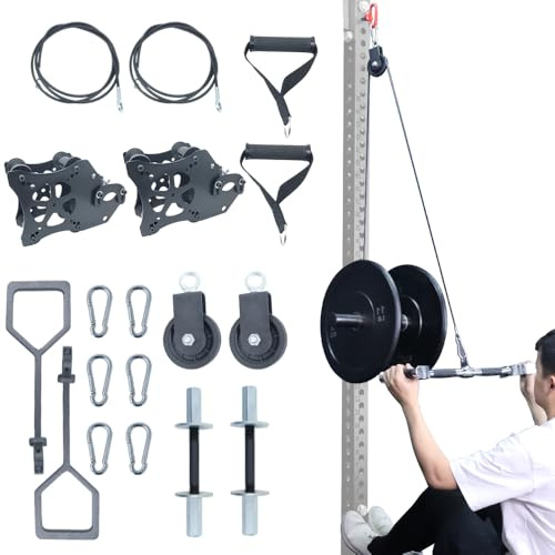 Seilzugsystem Gym Power Rack Aufsätze Smith Maschinenaufsätze Kabelzugaufsätze für Fitnessstudio Zuhause Kabel Crossover Bankdrücken Deep Squat für 2.5 cm 5.1 cm Olympic Langhantel 5.1 cm