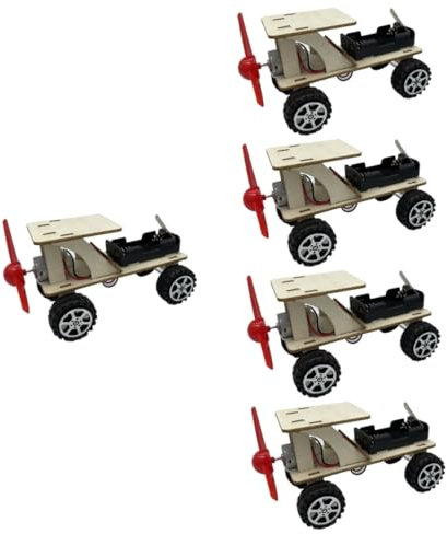 TOYANDONA 5 Ensembles Hors Route Modèle De Voiture Énergie Éolienne Modèle De Véhicule Kit De Fabrication D'Énergie Éolienne Modèle D'Assemblage De Voiture Aide Pédagogique Bricolage