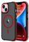 LLZ.COQUE Magnetisch Hülle für iPhone 14, Transluzente Matte Handyhülle Kompatibel mit MagSafe Stoßfest Fallschutz Schutzhülle Armored Cover für iPhone 14, Rot