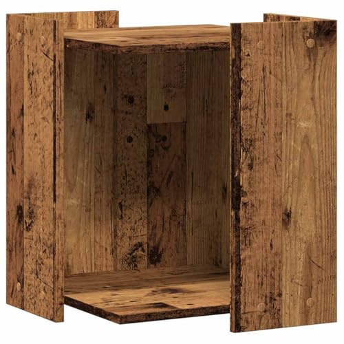 vidaXL Katzenklo Altholz-Optik 42x42x51 cm Holzwerkstoff