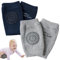 GHPKOTW 2 Pares De Rodilleras Bebé Para Gatear, Con Protuberancias Antideslizantes Rodilleras Bebé Gatear, Seguro Y De Apoyo Gatear Rodilleras Para Niños Y Niñas De 0-24 Meses De Edad（Gris, Azul Marin