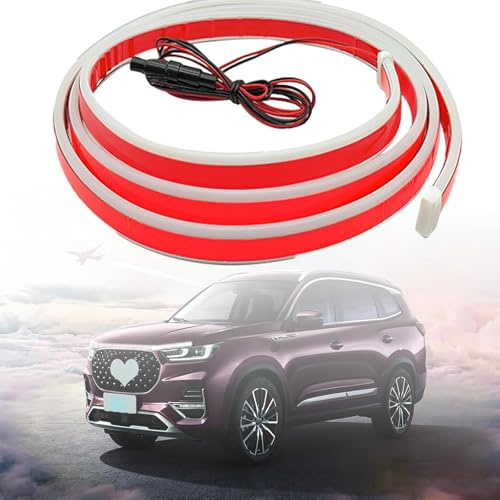 Guozyly Auto Tagfahrlicht, 180cm Auto Motorhaube Lichtstreifen Waterproof Auto Streifen Licht, 12V LED lightbar Auto Flexible Waterproof Auto Streifen Licht für Auto (150 cm)