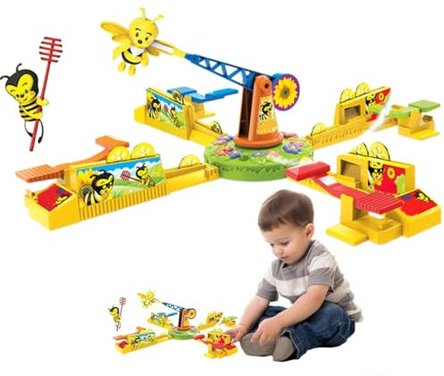 Looping-Spin-Brettspiel – klassisches Bienenspiel, interaktives Familienbrettspiel | Klassisches Puzzle-Kampfspiel, Eltern-Kind-Interaktionsspiel, perfekt für Kinderpartys und Familienspaß