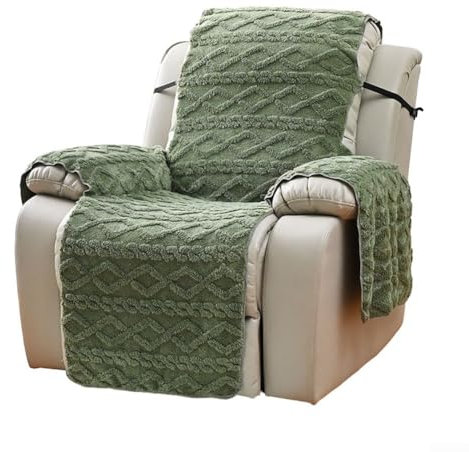 Dicker Jacquard-Bezug für Massagesessel, weicher und bequemer Polyester-Sofaschoner (Armeegrün)