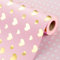 Wikadlik Gold Shine Papier cadeau réversible en forme de cœur pour Saint-Valentin, mariage, anniversaire, fête prénuptiale – 43 cm x 10 m