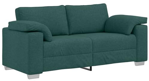 vidaXL Modernes Dunkelgrünes 3-Sitzer Sofa für das Wohnzimmer | Fleckenresistenter Stoff | Zeitgenössisches Design | Ideal für den Innenbereich | Bequeme Sitzgelegenheiten für bis zu 3 Personen