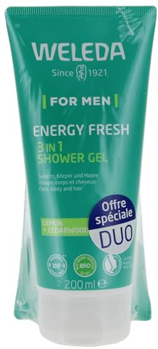 Weleda Homme Gel Douche Energy Fresh 3en1 Lot de 2 x 200 ml