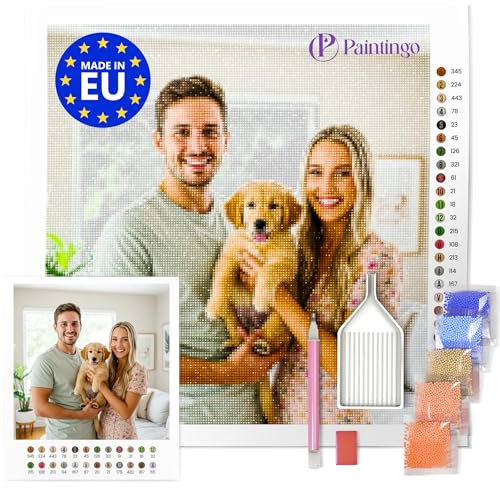 Diamond Painting eigenes Foto 50x50 cm - personalisierte Diamant Painting Bilder Erwachsene - Geburtstagsgeschenk & Hochzeitsgeschenk - Diamond Painting Erwachsene