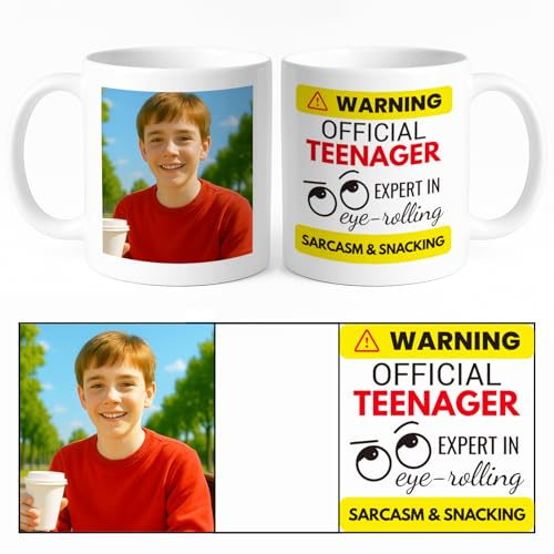 Official Teenager Mug - Fun Ceramic Coffee Cup for Teens - Ideal Present for 13 Year Old Boys & Girls - 11 oz Funny Novelty Cup (Custom)
