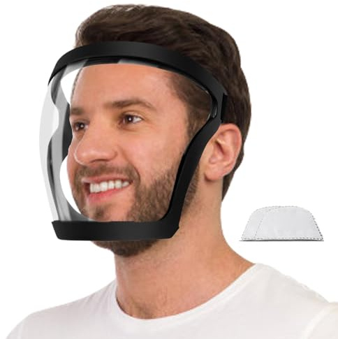 Cappuccio Protettivo Da Lavoro - Copertura Facciale Antiappannamento, Visiera Protettiva Trasparente Per Tutto Il Viso | Maschera Facciale Traspirante Regolabile Per La Protezione Degli Occhi E Del