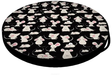 Bertoni Schaumstoffmatratze für Katzen Ring 55 cm | Abnehmbarer wasserdichter Bezug Rundes Design Bequem und weich Tragbar für Katzen und kleine Hunde (55 cm, Maus)