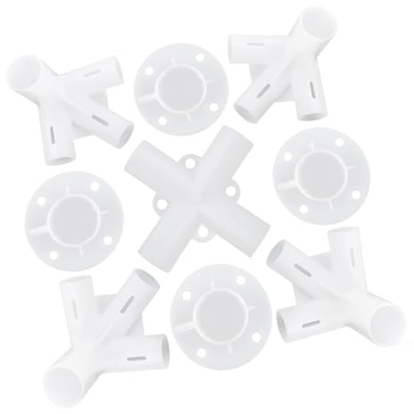 Gazebo Tent Connector Replacement Set 9 Pcs for 3x3m Garden Awning Frame with Corner Center Connectors and Feet