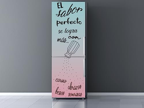 Oedim Vinilo Frigorífico El Sabor 185x60cm | Adhesivo Resistente | Pegatinas de Nevera Económicas y Elegantes | Vinilo Nevera