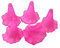 DIY- 10 Acryl Blüten Kelch Perlen 41x35mm, Lilien, Röcke, Farbe:PINK (pink)
