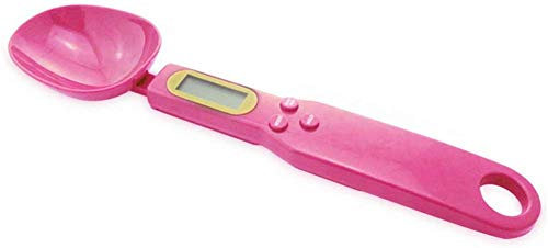 Digital Measuring Spoon, 500g/0.1g Precise Digital Kitchen Measuring Spoons, LCD Display Scale Precision Measures Weight Food Kitchen Scales Tool (Pink)