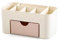 Weimoli Organisateur de maquillage Rangement cosmétique empilable avec tiroirs Étui à cosmétiques Vanity Table Salle de bain Comptoir Organisateur de bureau pour stylos Présentoir à bijoux (Rose)