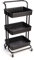 Maison & White 3 Tier Storage Trolley | Bathroom, Kitchen & Utility Unit | Book Cart | Make Up Rack | Mobile Organiser | Fruit & Vegetable Storage | M&W (Black)
