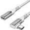 Fasgear Short USB C Extension Cable for Thunderbolt 3 10Gbps USB 3.1 Type C Male to Female Extended Braided Cord Charging & Sync Adapter Compatible for M1 Mac-ook Pro Air i-Pad PSVR2 (1.6ft, White)
