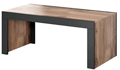 Couchtisch Mila 120 cm breit Sofatisch Beisteltisch Wotan Eiche/Anthrazite