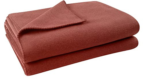 Zoeppritz Decke in der Farbe: Rot, aus 65% Polyester, 35% Viscose hergestellt, Größe: 160x200 cm, 103291-851-160x200