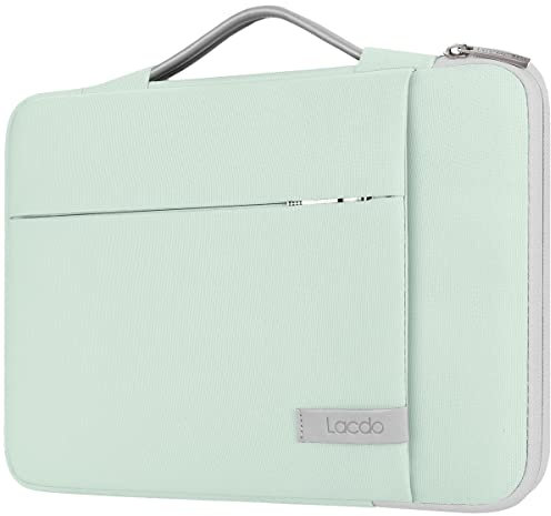 Lacdo 360° Protectora Funda Portátil Protectora para 16 New MacBook Pro M4/M3/M2/M1 Pro/Max A3403 A3186 A2991 A2780 A2485 A2141 2024-2019, 15 Pulgadas Surface Laptop 7th Copilot+PC/6/5/4/3 Bag, Verde